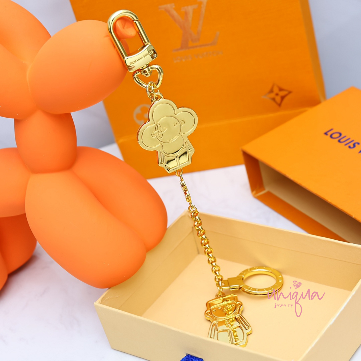 LV GOLD KEYCHAIN - MARO JEWELRY