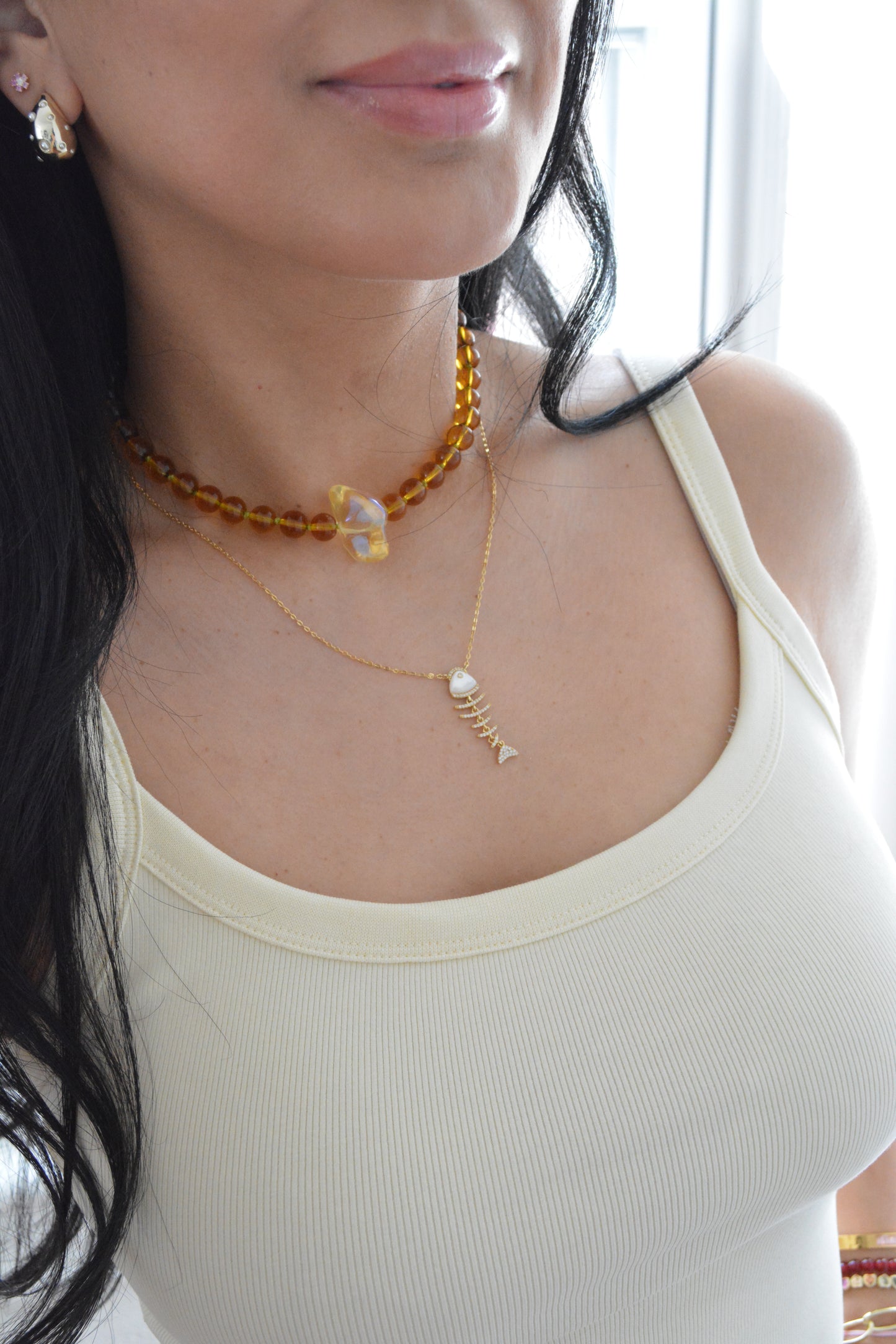 Fish Mother of Pearl Necklace