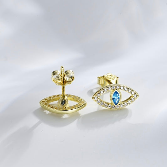 EVIL EYE GOLD EARRING - MARO JEWELRY