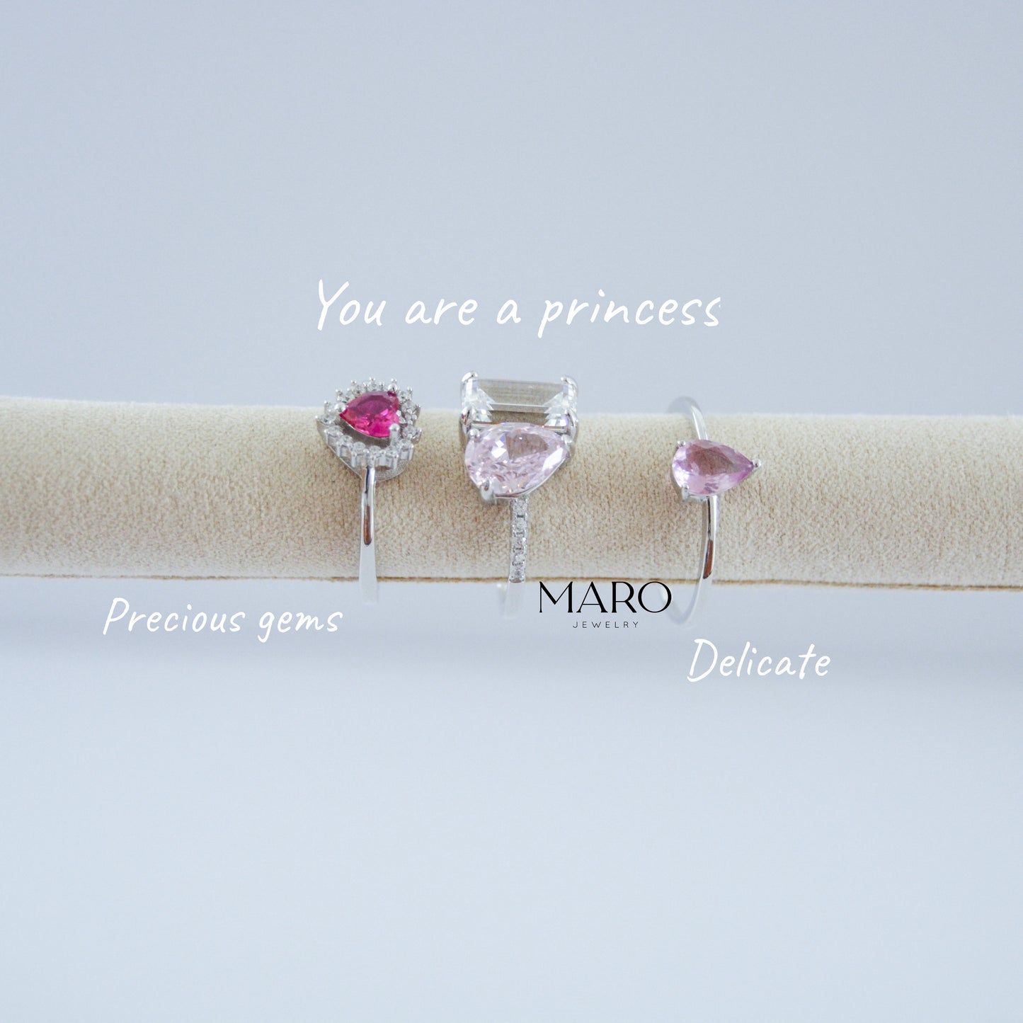 Pink Zirconia Ring - MARO JEWELRY