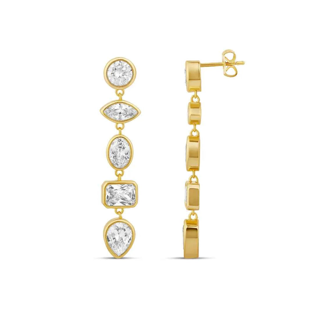 Multi-Cut Diamond Drop Earrings