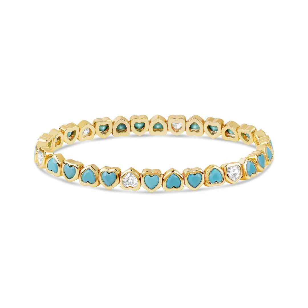 Mini Turquoise Heart Bracelet