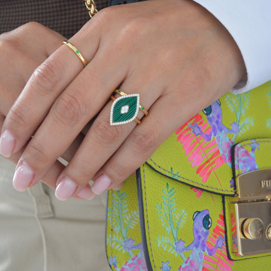 Eye Malachite Ring