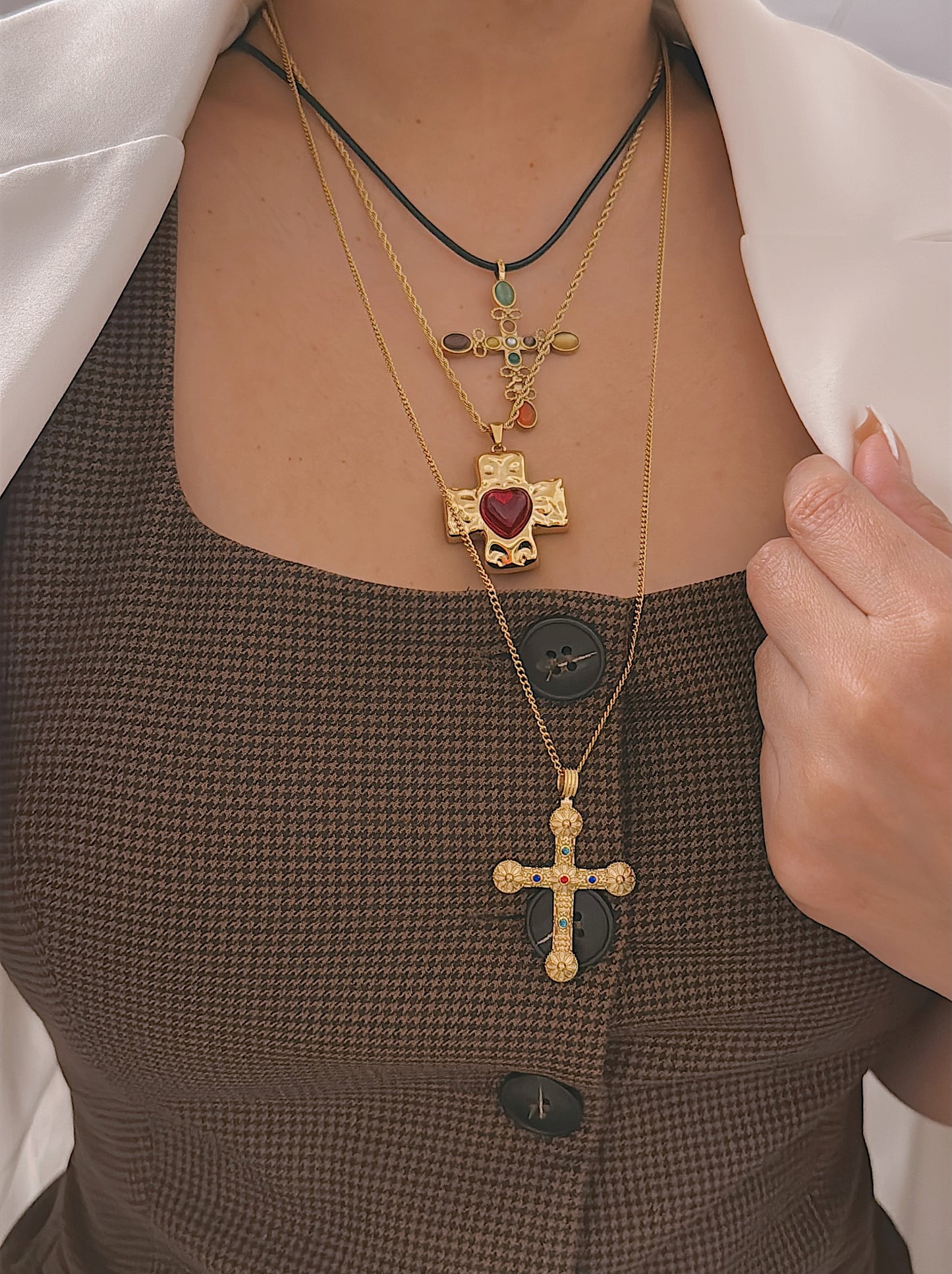 Cross pendant necklace - MARO JEWELRY