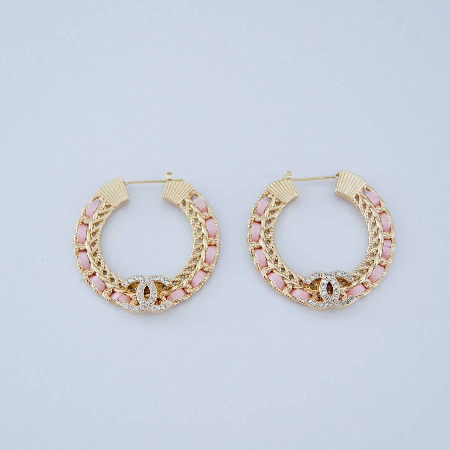 Gold & Pink hoops - MARO JEWELRY