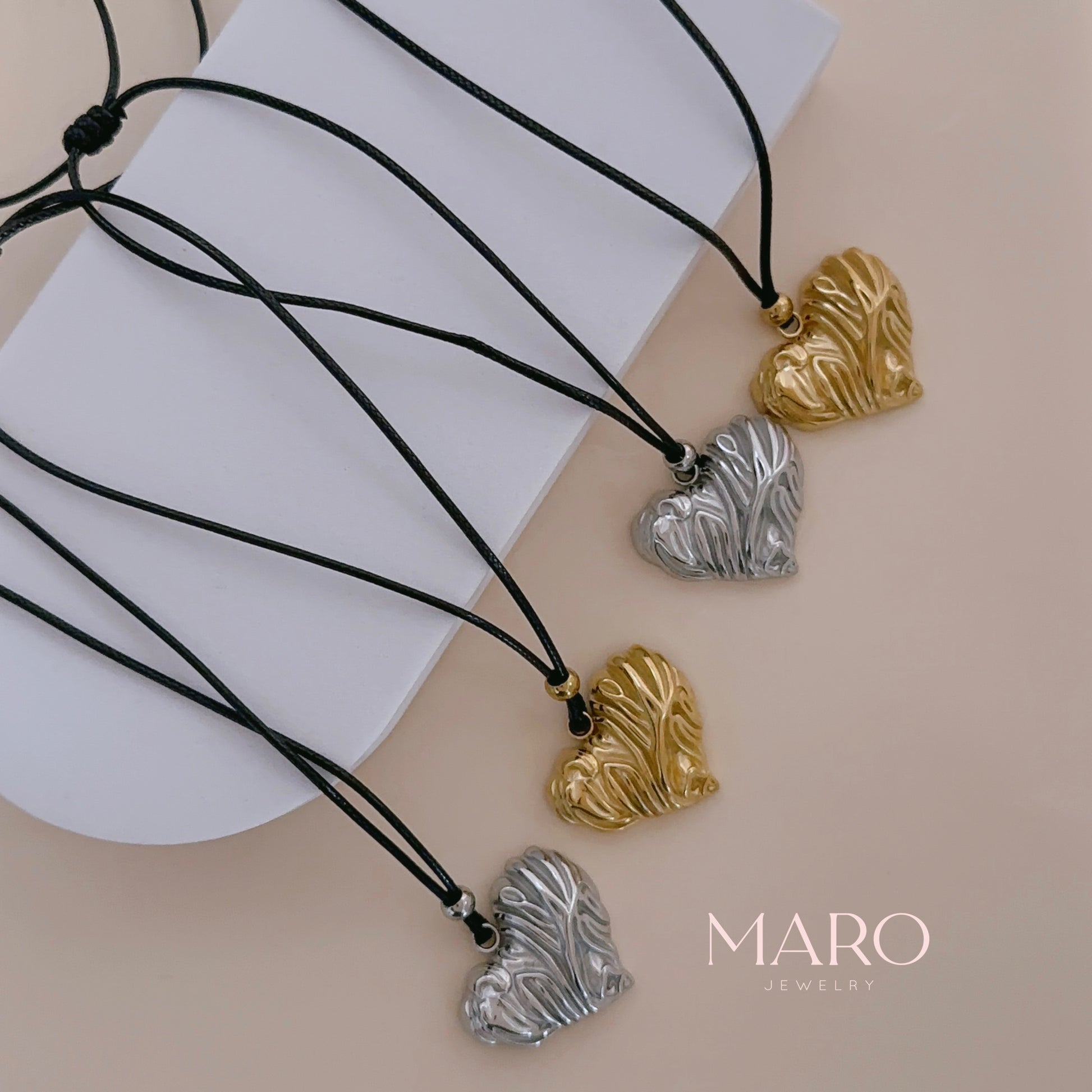 LOVE HEART NECKLACE - MARO JEWELRY