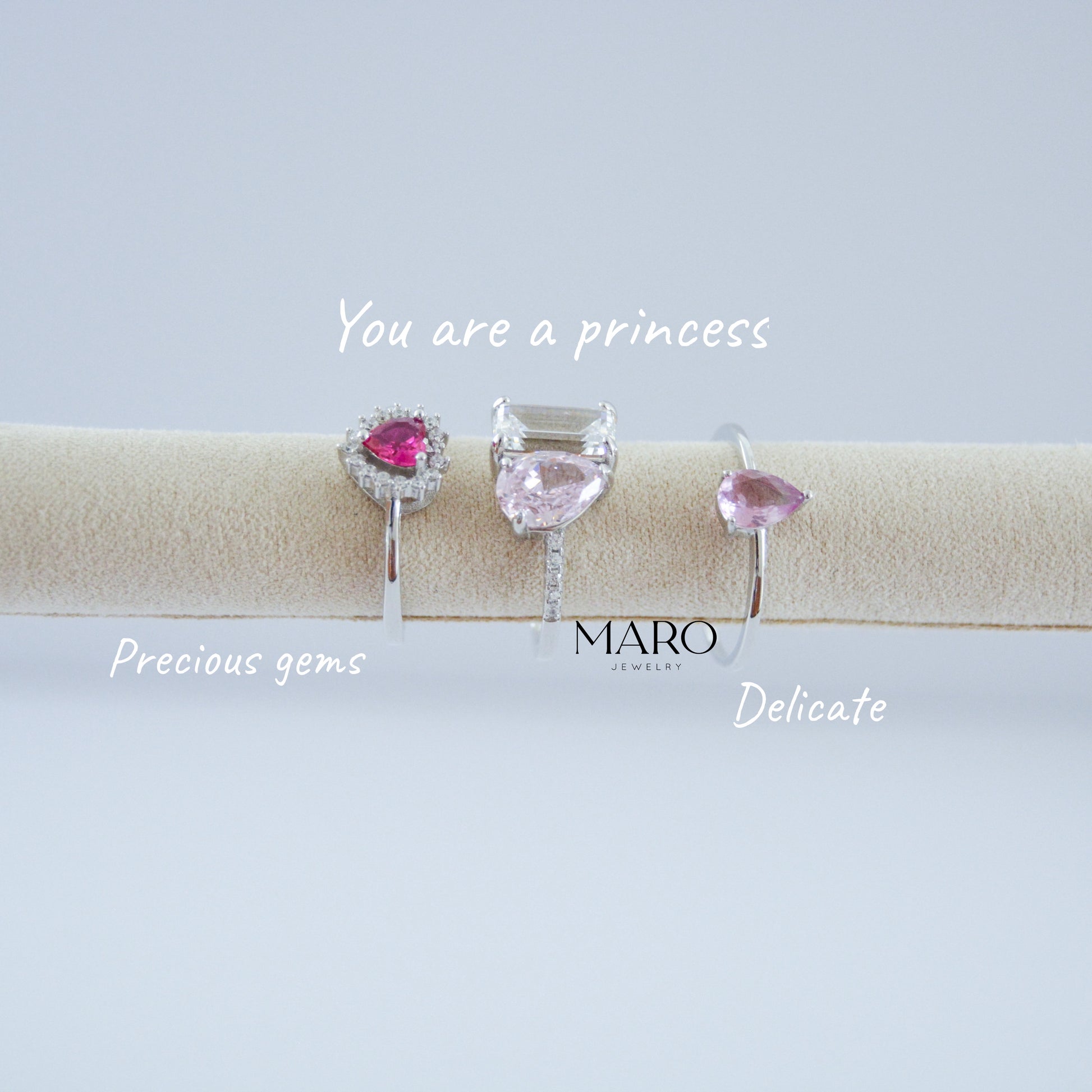 Pink Zirconia Ring - MARO JEWELRY