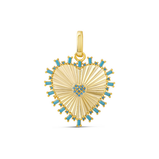 Turquoise Heart Charm