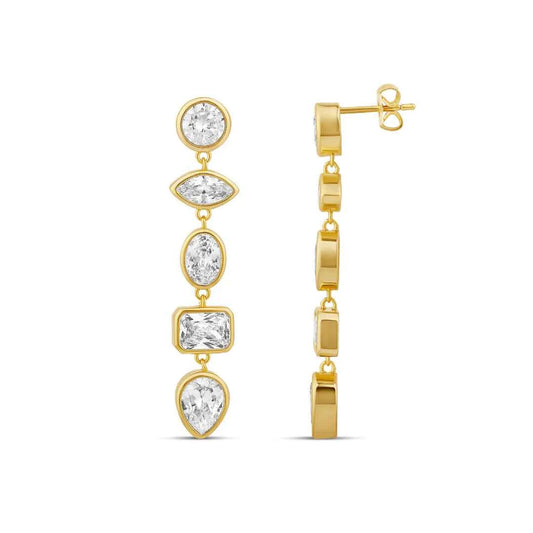 Multi-Cut Diamond Drop Earrings