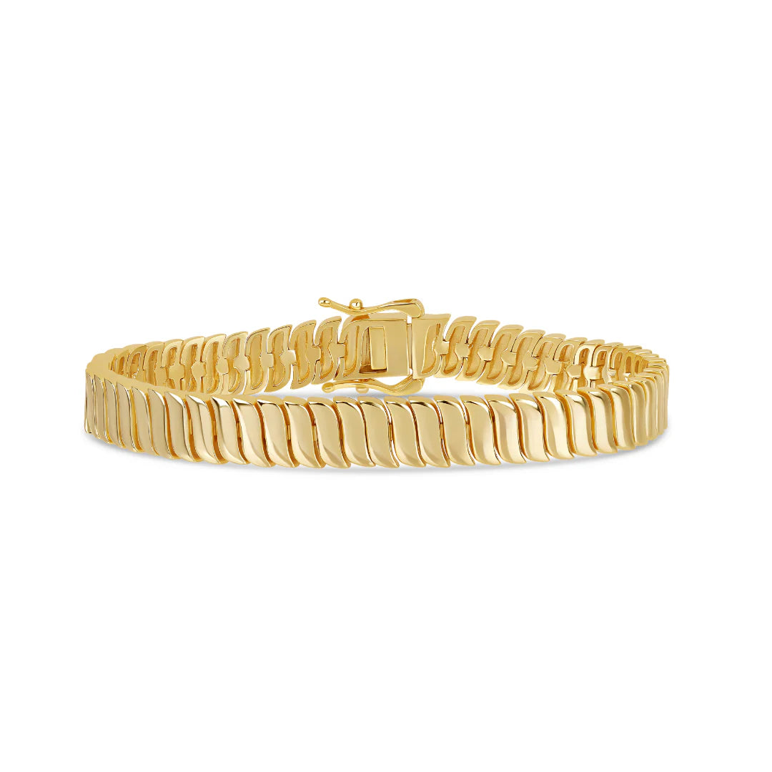 Golden Wave Tennis  Bracelet