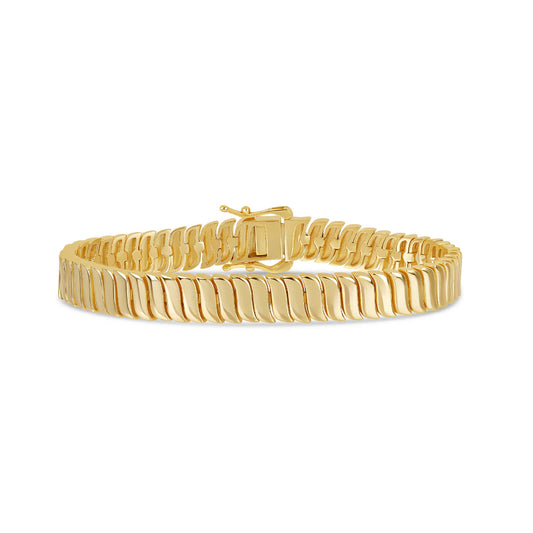 Golden Wave Tennis  Bracelet