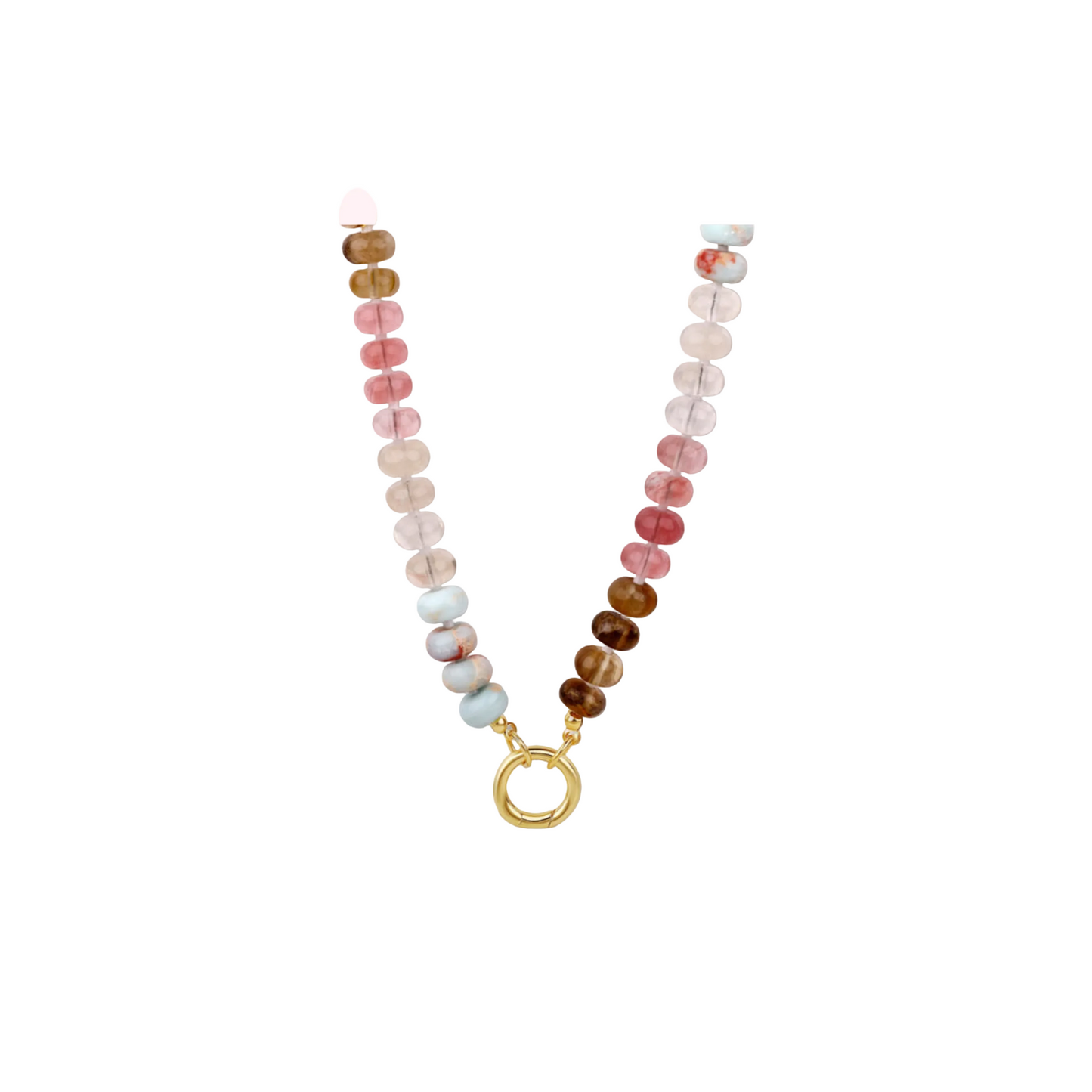 Beaded Ocean Stone Chain – Front Clasp - MARO JEWELRY